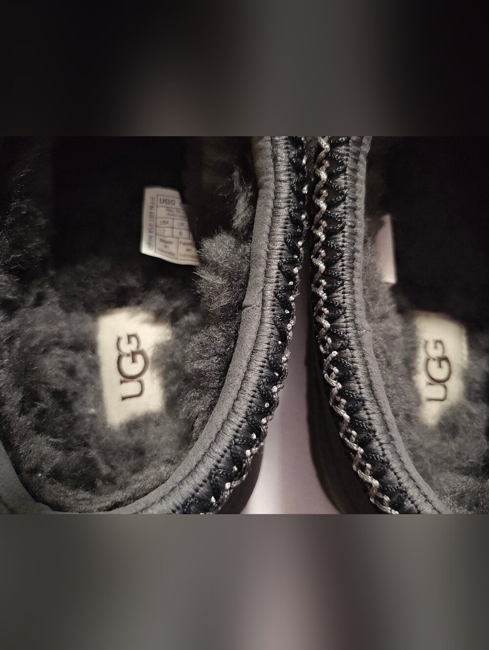 UGG Men’s Charcoal Suede Slip-On Slippers - Picture 5 of 6